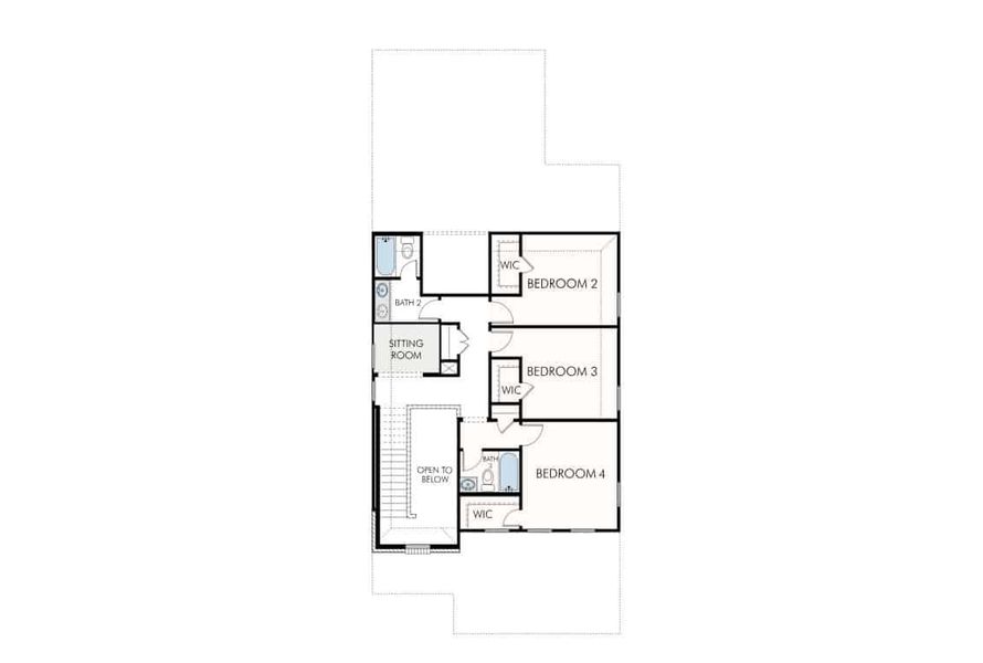 2D floor plan layout of this home in Highland Village, Georgetown, TX (Image 3).