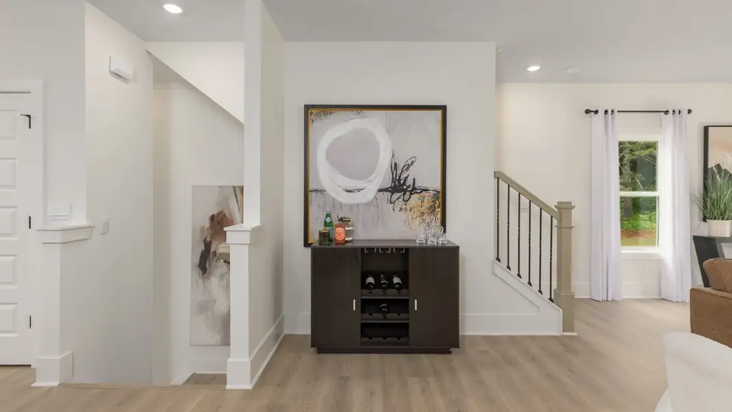 Representative furnished interior of a home built from the Rutherford by D.R. Horton in Overlook at Peachtree Corners, Norcross (Image 16).