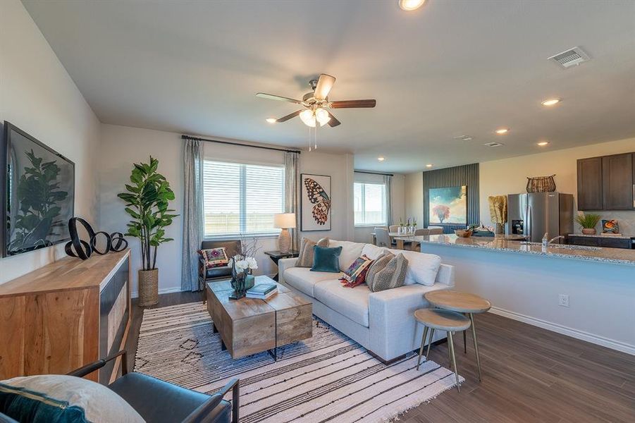 Furnished interior view inside a new home in Retreat at Fossil Creek, Fort Worth (Image 5).