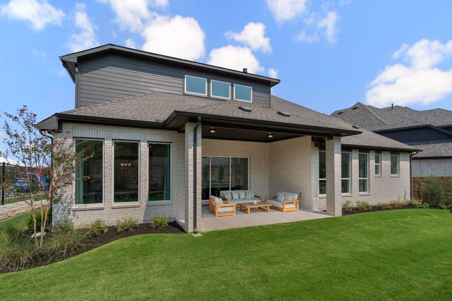 Rear of Home and Private Backyard