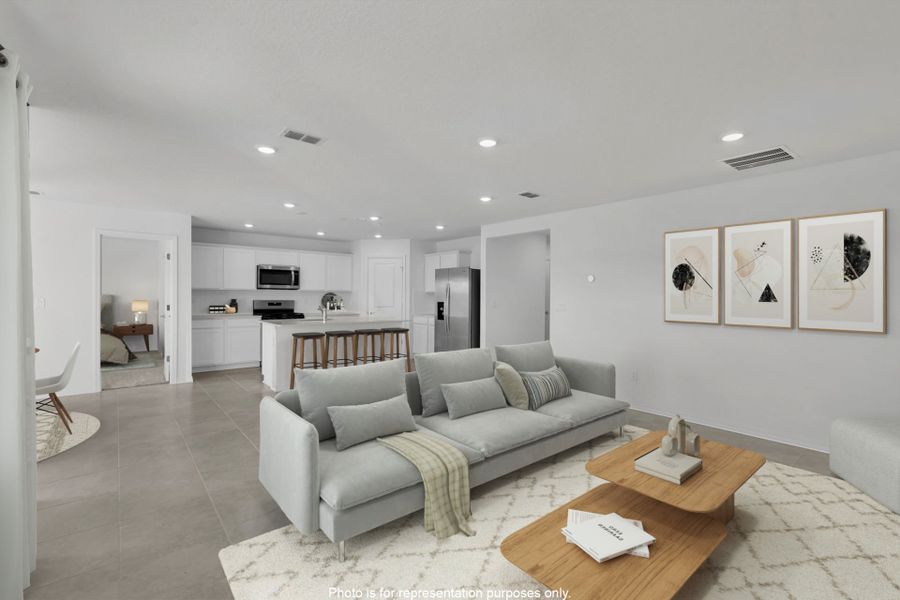 Furnished interior view inside a new home in Wells Landing, Jacksonville (Image 6). Furnished interior view inside a new home in Wells Landing, Jacksonville (Image 6).