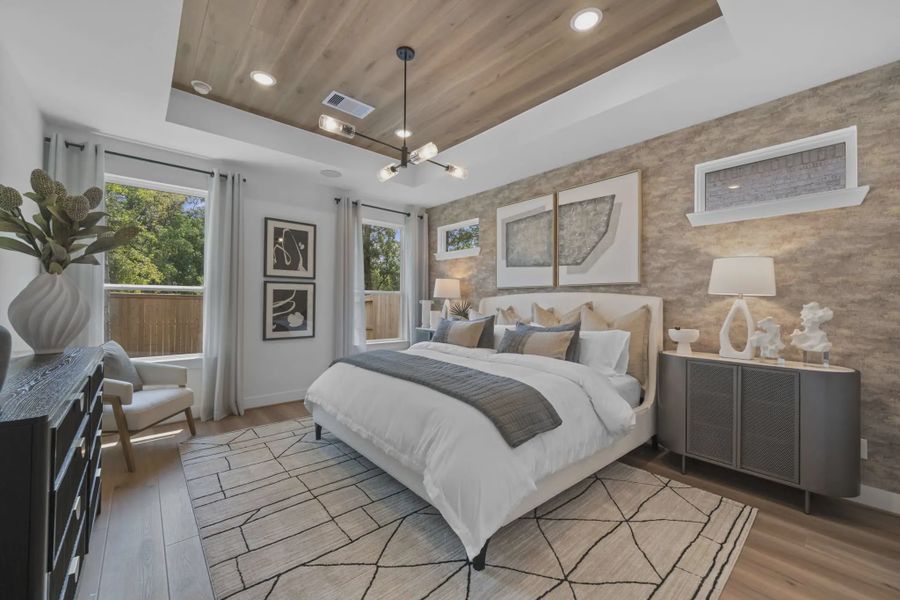 Furnished interior view inside a new home in The Highlands, Porter (Image 12).