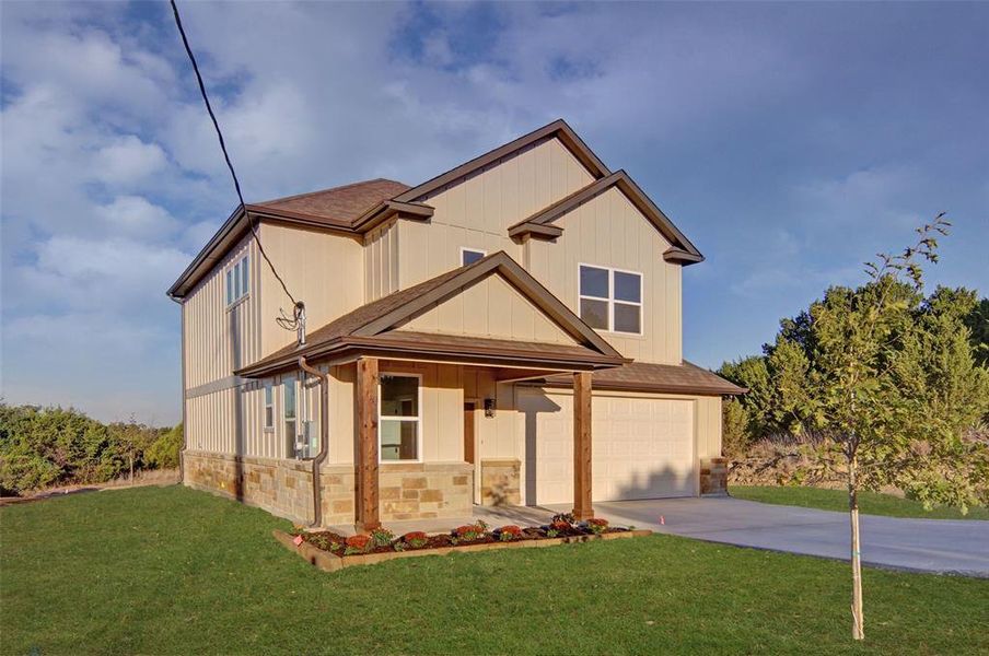 2 story, stone and Hardy board construction, all electric