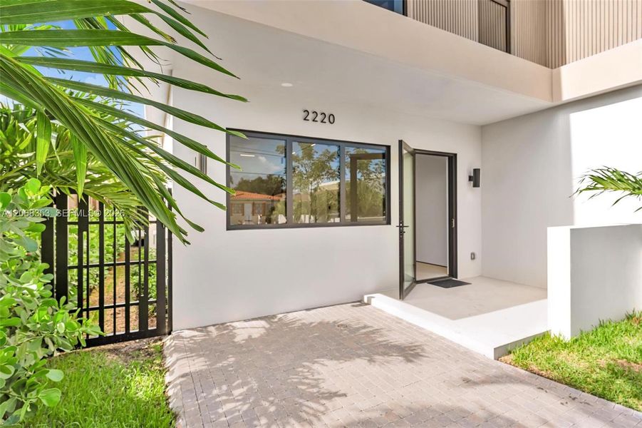 Exterior details and patio area of a home in , Miami (Image 2). Exterior details and patio area of a home in , Miami (Image 2).
