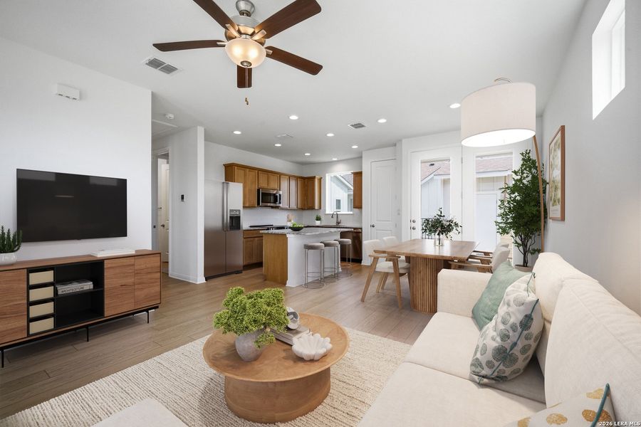 Furnished interior view inside a new home in Garten Haus, New Braunfels (Image 9).