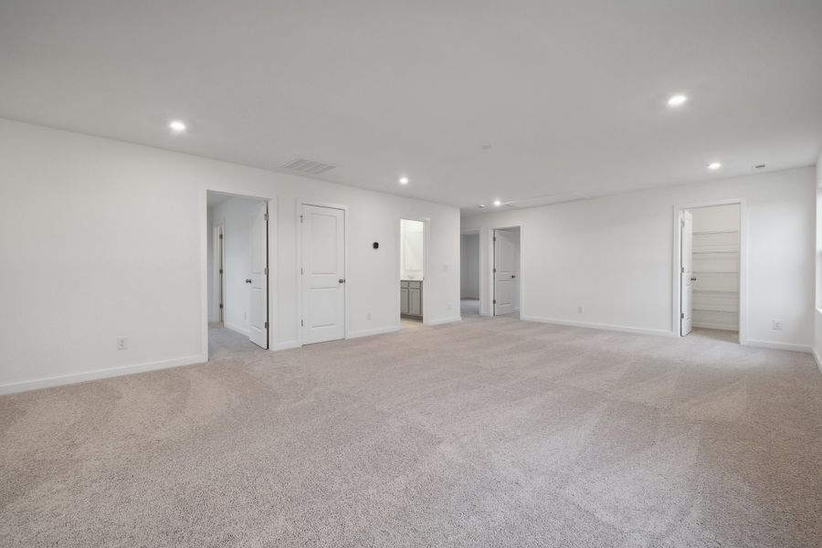 A large empty room. A large empty room.