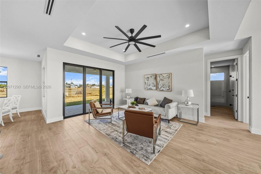 Furnished interior view inside a new home in , Cape Coral (Image 6). Furnished interior view inside a new home in , Cape Coral (Image 6).