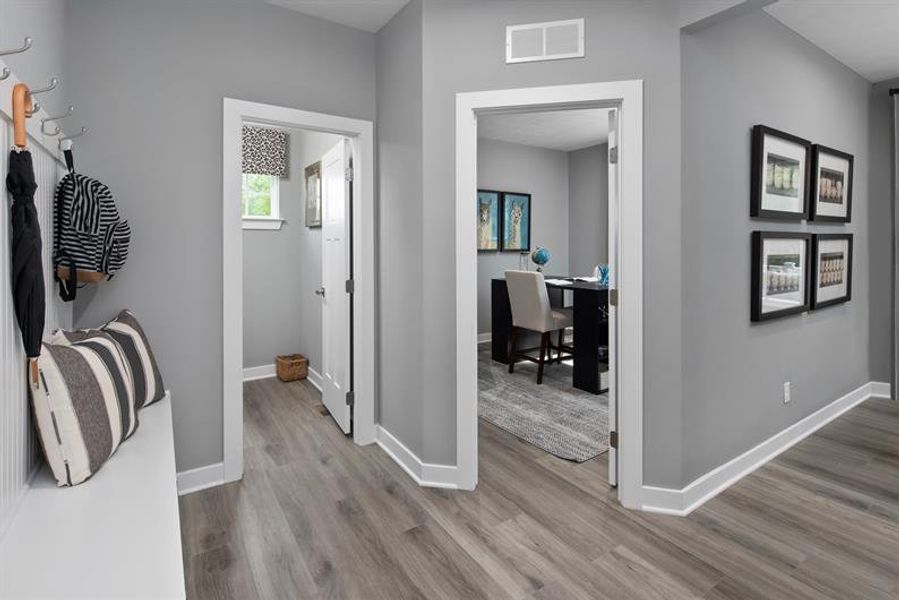 Representative furnished interior of a home built from the Roanoke by Ryan Homes in Backwoods Farms, Moyock (Image 14). Representative furnished interior of a home built from the Roanoke by Ryan Homes in Backwoods Farms, Moyock (Image 14).