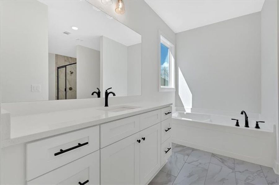 Furnished interior view inside a new home in , Dallas (Image 12).