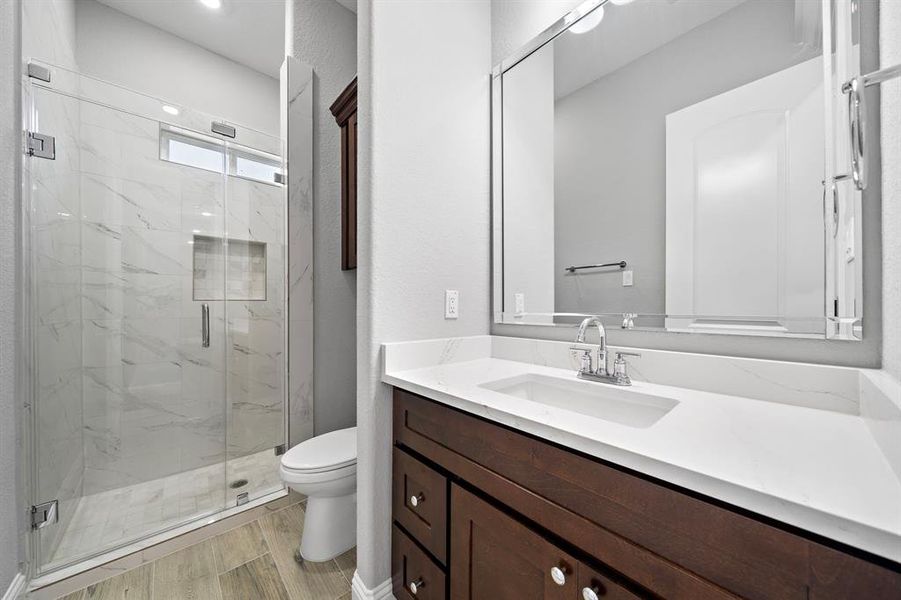 Beveled Mirrors in all Bathrooms