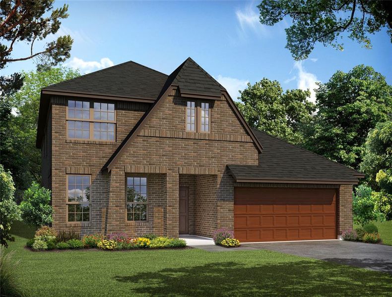 Front exterior of a new home in The Lakes at Parks of Aledo, Aledo, TX, highlighting curb appeal (Image 1).