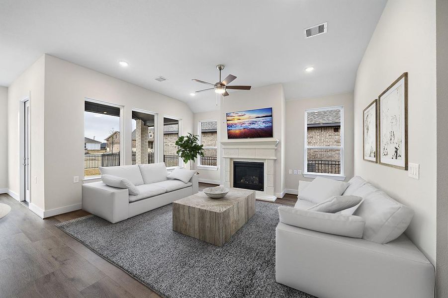 Representative furnished interior of a home built from the Sunflower by Caldwell Homes in The Highlands, Porter (Image 33). Representative furnished interior of a home built from the Sunflower by Caldwell Homes in The Highlands, Porter (Image 33).