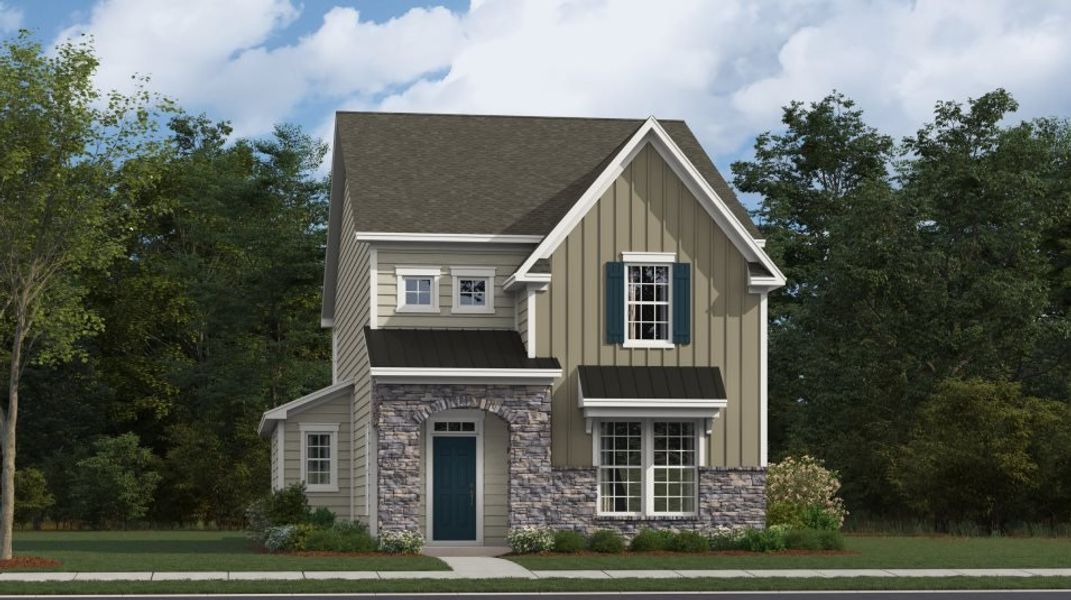 Representative exterior photo of a completed home built from the Hickory by Lennar in Elizabeth: Arbor, Fort Mill, SC (Image 24).