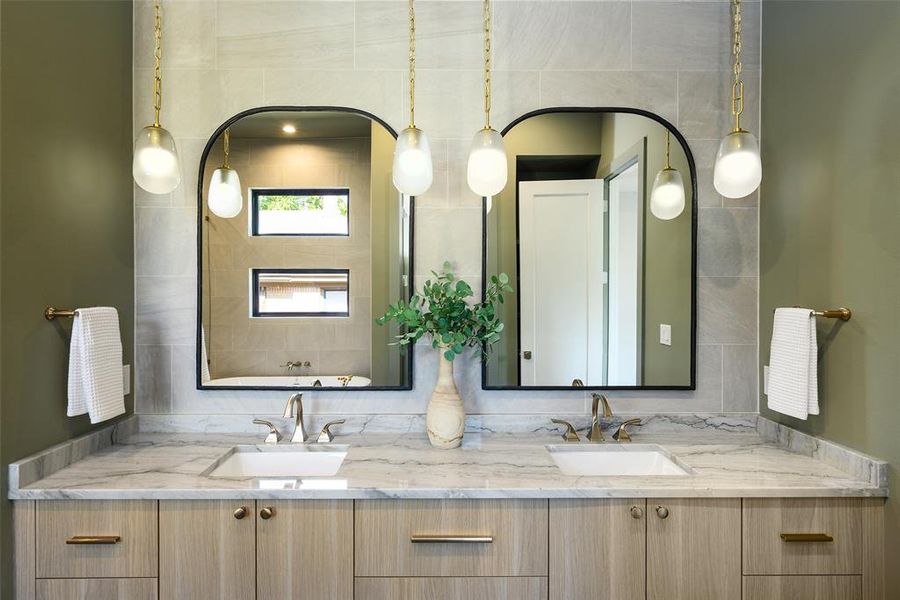 Furnished interior view inside a new home in , Dallas (Image 11).