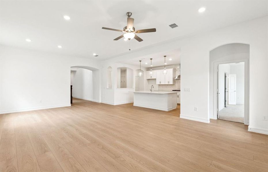 Open concept throughout main living areas