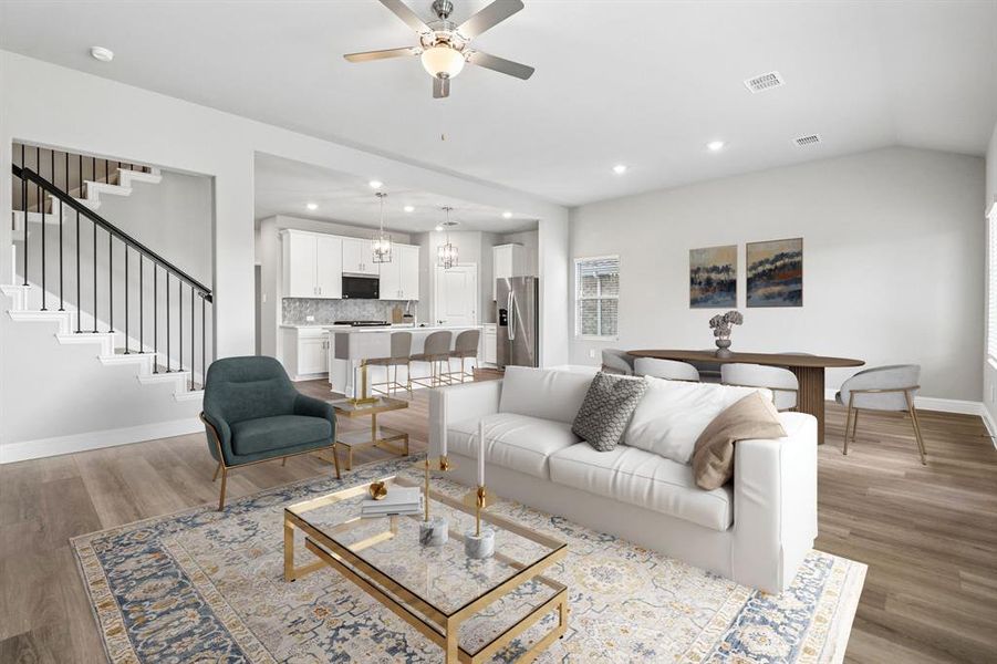 Furnished interior view inside a new home in Eastridge - Signature Series, Princeton (Image 5). Furnished interior view inside a new home in Eastridge - Signature Series, Princeton (Image 5).