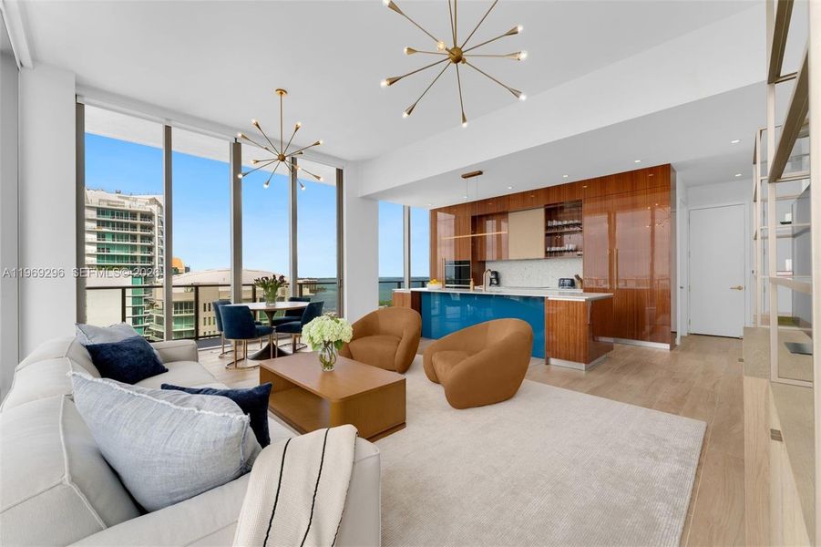 Furnished interior view inside a new home in , Miami (Image 8).