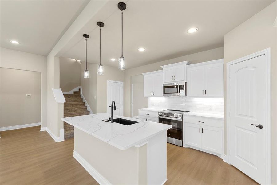 Furnished interior view inside a new home in , Greenville (Image 9).