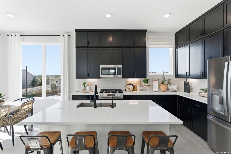 Furnished interior view inside a new home in Centero at Stone Oak, San Antonio (Image 5).