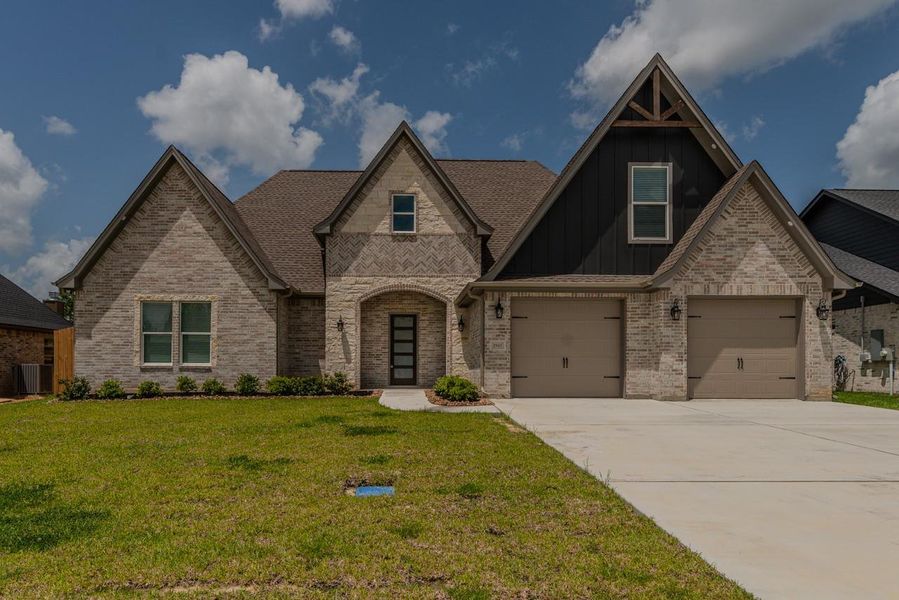 Front exterior of a new home in , Lumberton, TX, highlighting curb appeal (Image 22). Front exterior of a new home in , Lumberton, TX, highlighting curb appeal (Image 22).