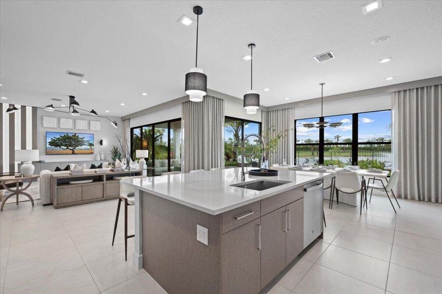 Furnished interior view inside a new home in Apex at Avenir, Palm Beach Gardens (Image 16).