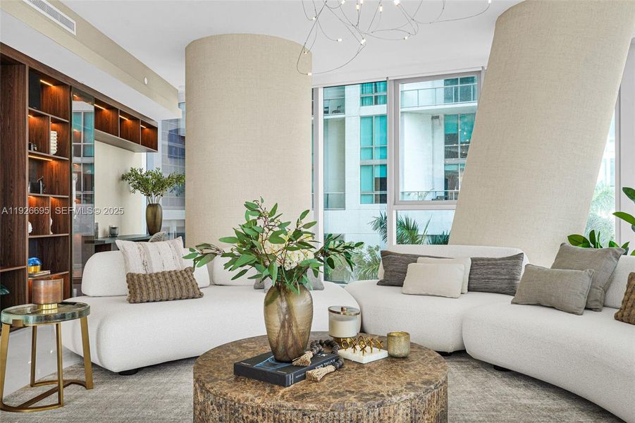 Furnished interior view inside a new home in , Miami (Image 14).