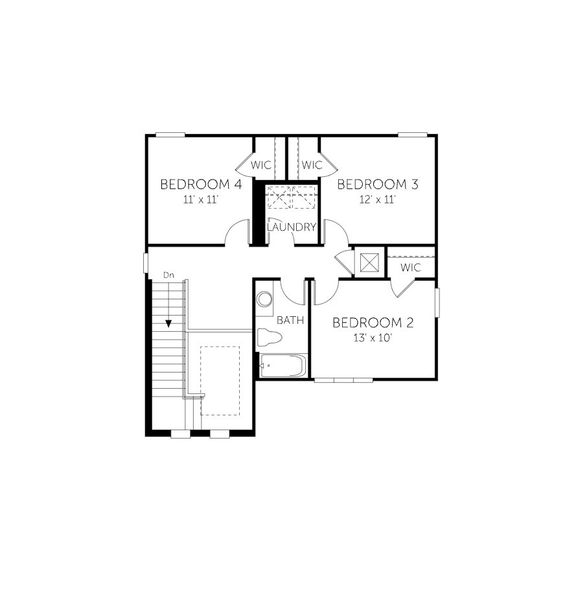 2D floor plan layout of this home in Hills of Minneola, Minneola, FL (Image 3).