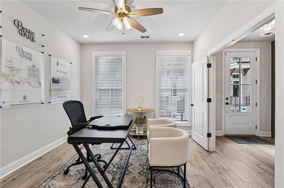 Furnished interior view inside a new home in Byers Park, Alpharetta (Image 40).