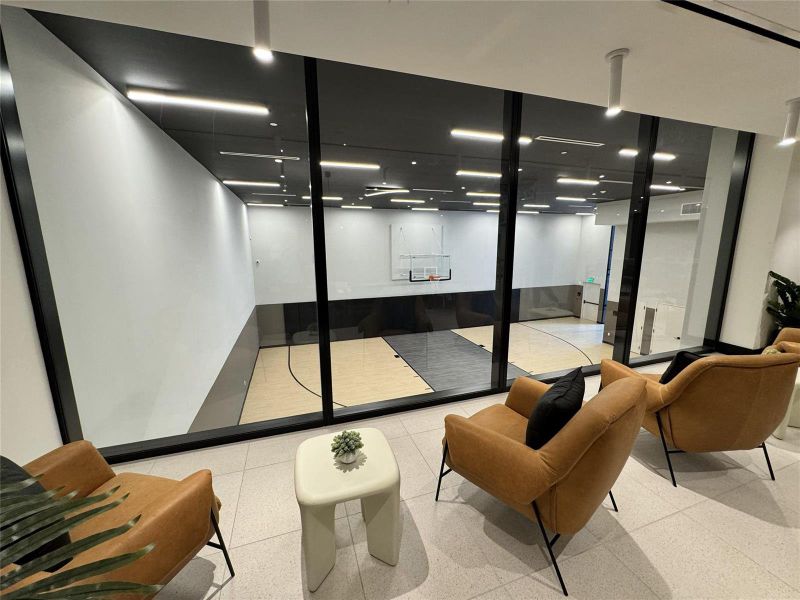 basketball sitting area