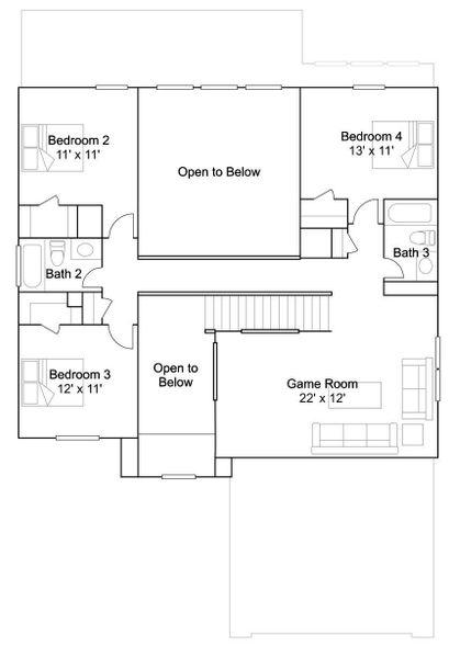 2D floor plan layout of this home in Anniston, Katy, TX (Image 5). 2D floor plan layout of this home in Anniston, Katy, TX (Image 5).