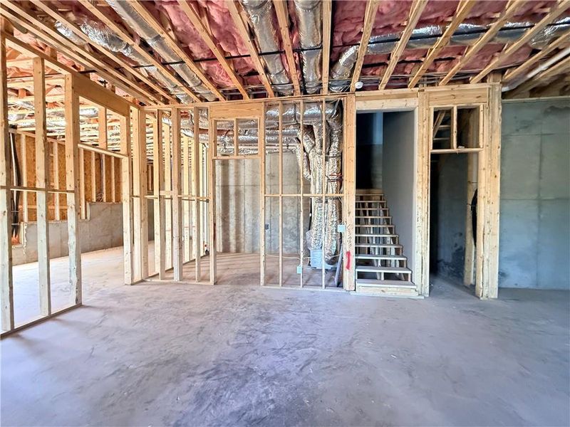 In-progress construction of a new home in , Flowery Branch, GA (Image 45).