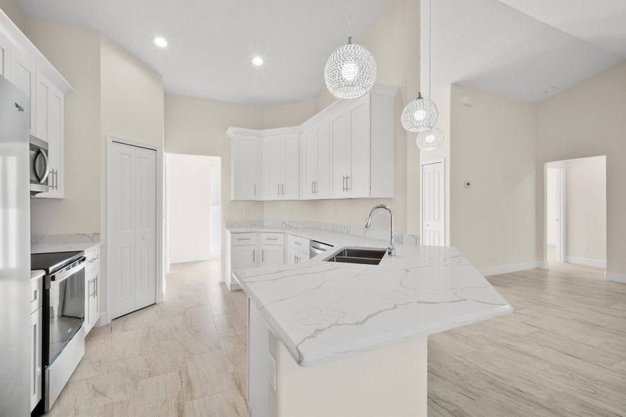 Furnished interior view inside a new home in , Fort Pierce (Image 10).