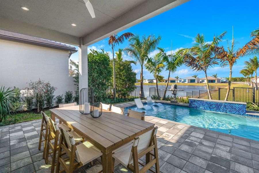 Representative exterior details of a home built from the Belize by GL Homes in Valencia Del Mar (55+), Boynton Beach (Image 3).