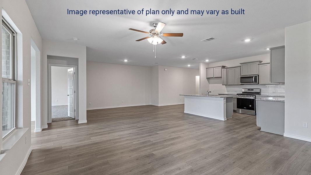 Representative furnished interior of a home built from the Holden by D.R. Horton in King's Landing, Corpus Christi (Image 12). Representative furnished interior of a home built from the Holden by D.R. Horton in King's Landing, Corpus Christi (Image 12).