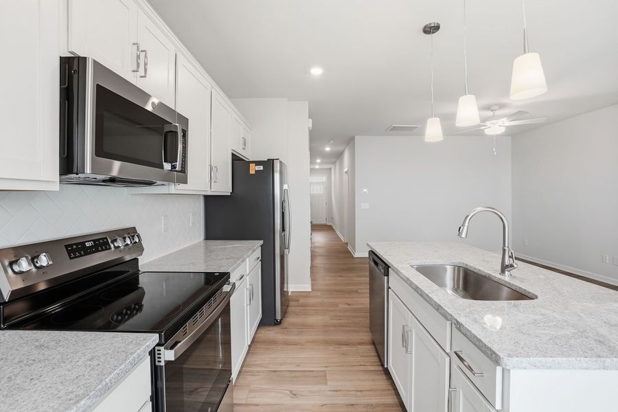 Furnished interior view inside a new home in Sloan Station, Charlotte (Image 10).