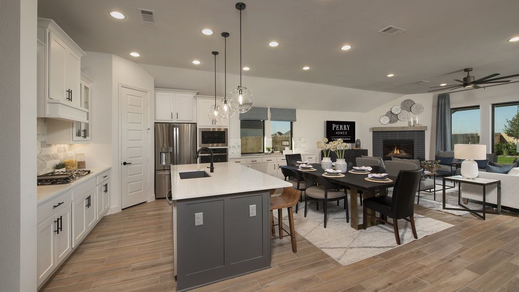 Furnished interior view inside a new home in Marvida 55' - Gated, Cypress (Image 6). Furnished interior view inside a new home in Marvida 55' - Gated, Cypress (Image 6).