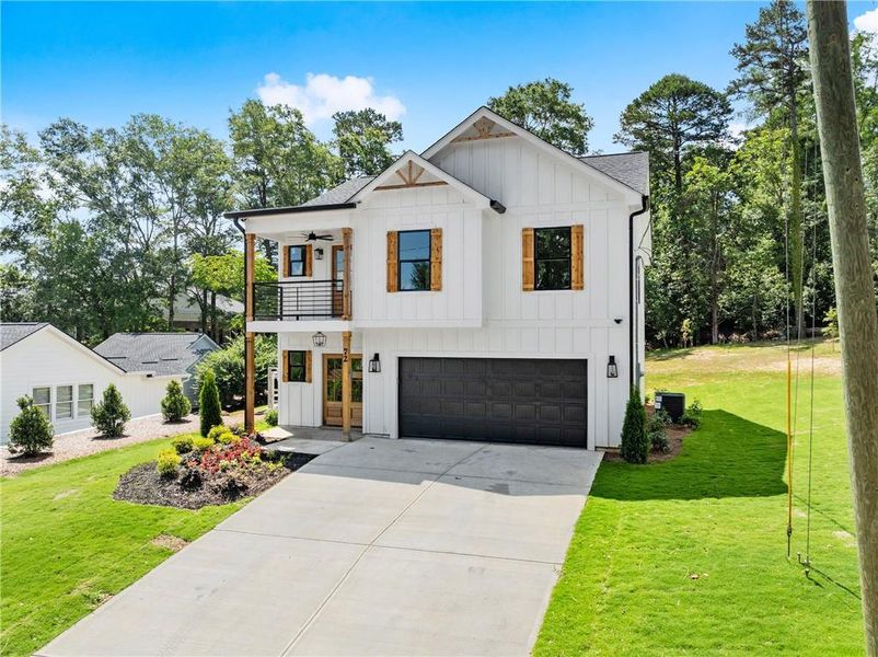 Front exterior of a new home in , Clarkesville, GA, highlighting curb appeal (Image 23).