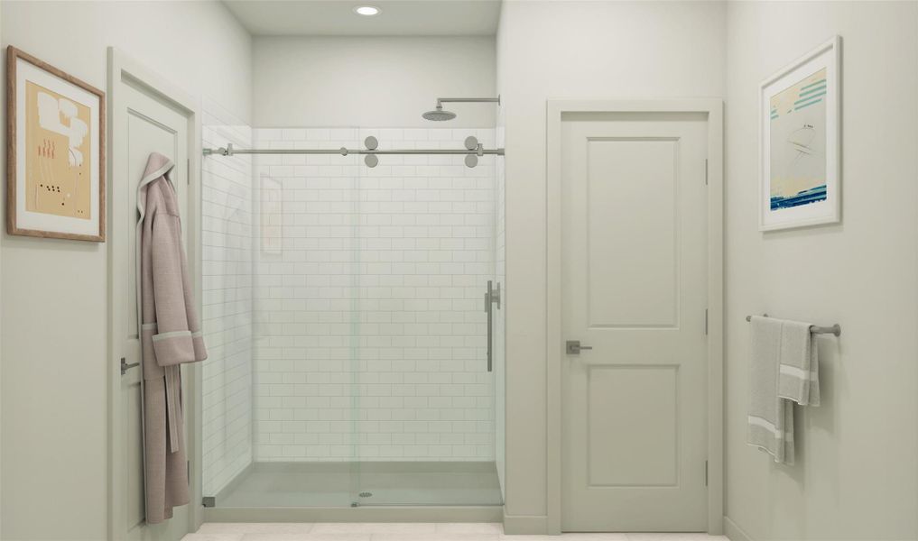 Serene primary bath (*Artist rendering used for illustration purposes only.)