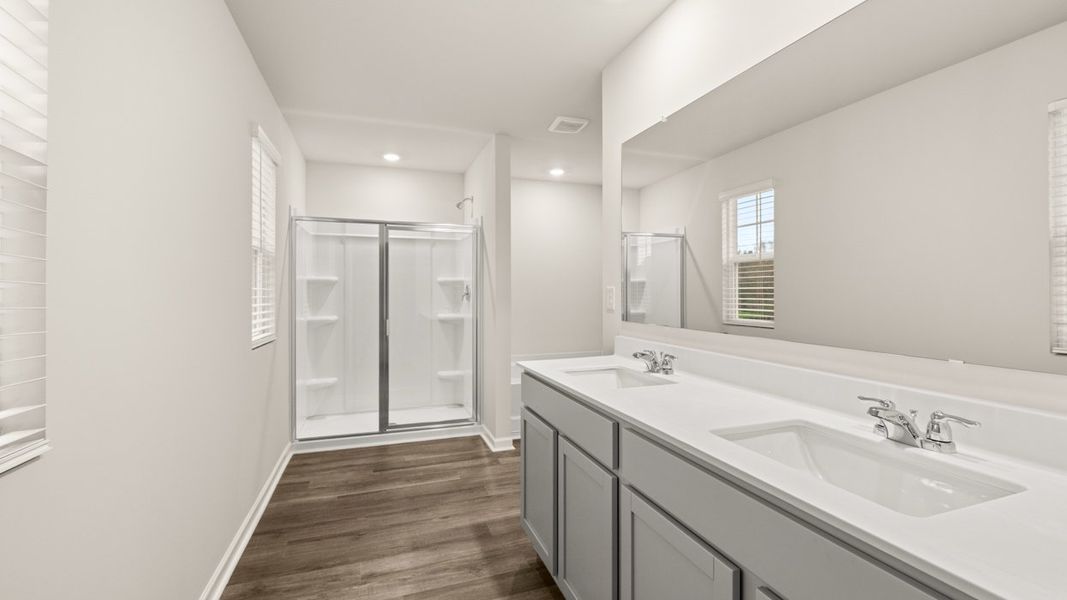 Representative furnished interior of a home built from the Galen by D.R. Horton in Champion's Run, Lithonia (Image 8).