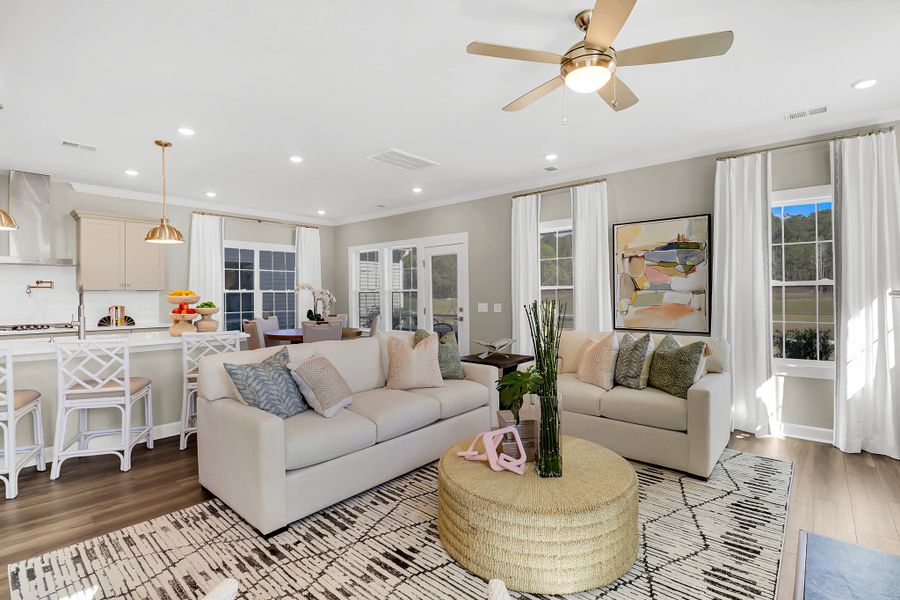 Representative furnished interior of a home built from the Lafayette - Renaissance Collection by Mungo Homes in Georgias Landing, Raleigh (Image 4).