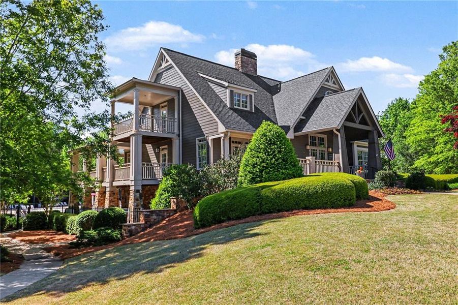 Front exterior of a new home in , Canton, GA, highlighting curb appeal (Image 23).