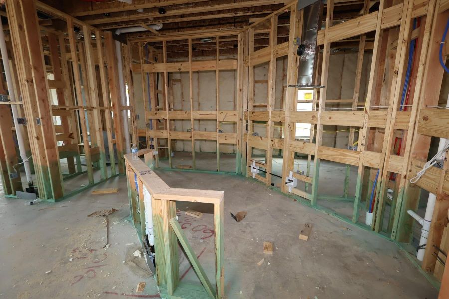 In-progress construction of a new home in Prairieland Village - Grove Collection, Cypress, TX (Image 3).