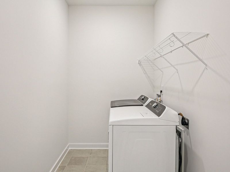 Every home includes a washer and dryer.