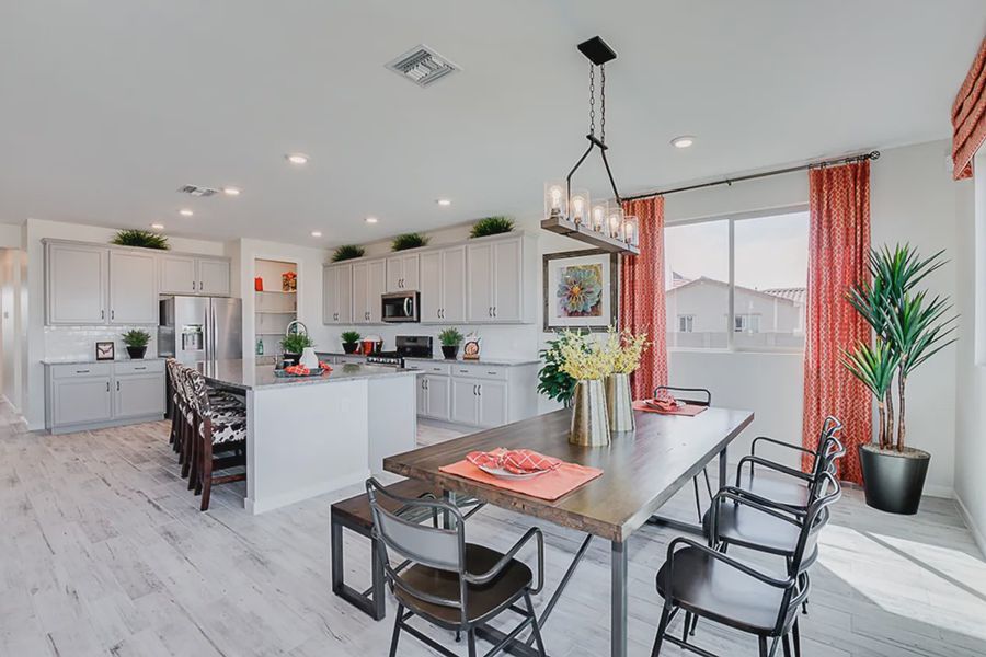 Representative furnished interior of a home built from the 203 by Elliott Homes in Las Barrancas, Yuma (Image 7).