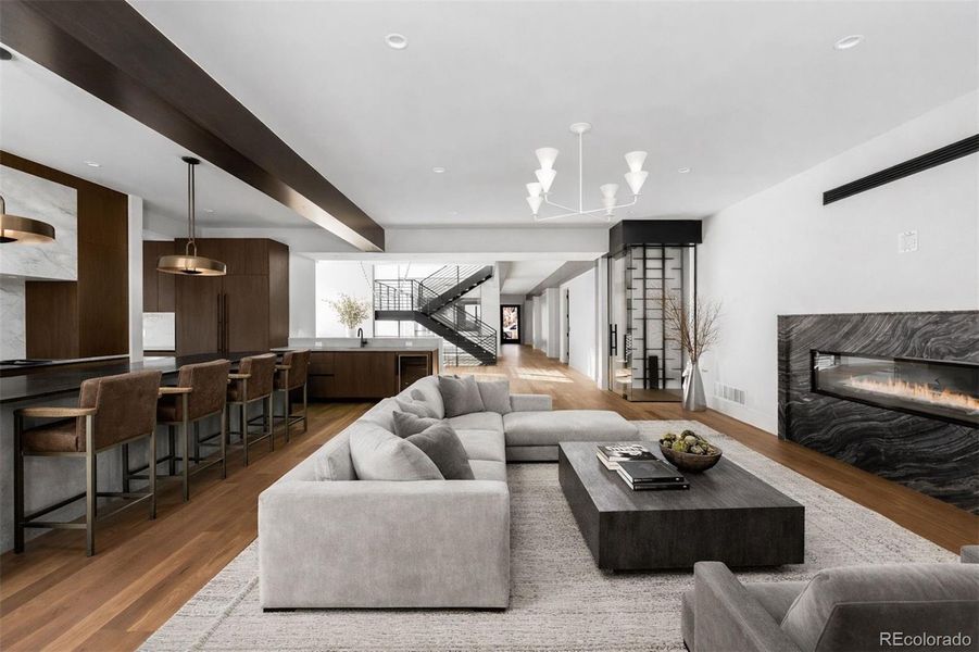 Furnished interior view inside a new home in , Denver (Image 12).