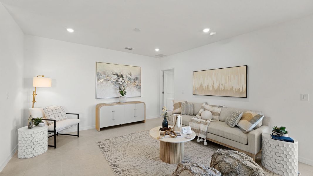 Furnished interior view inside a new home in Whispering Lakes, Lehigh Acres (Image 12). Furnished interior view inside a new home in Whispering Lakes, Lehigh Acres (Image 12).