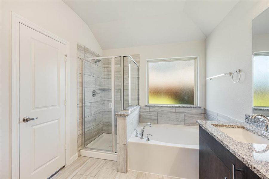 Furnished interior view inside a new home in Bear Creek Elements, Lavon (Image 18).