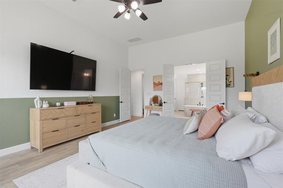 Furnished interior view inside a new home in Elyson, Katy (Image 28). Furnished interior view inside a new home in Elyson, Katy (Image 28).