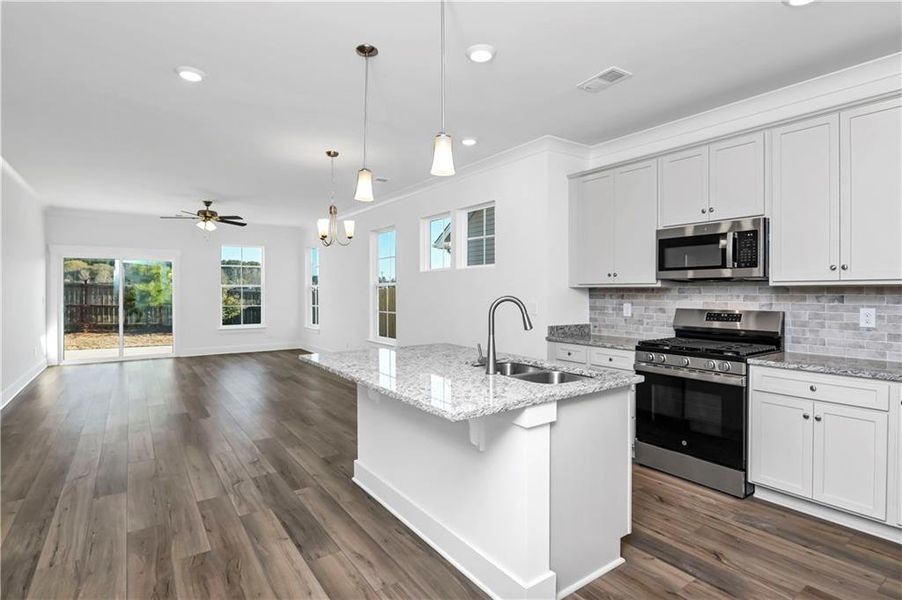 Furnished interior view inside a new home in Villas at Dawsonville, Dawsonville (Image 13). Furnished interior view inside a new home in Villas at Dawsonville, Dawsonville (Image 13).