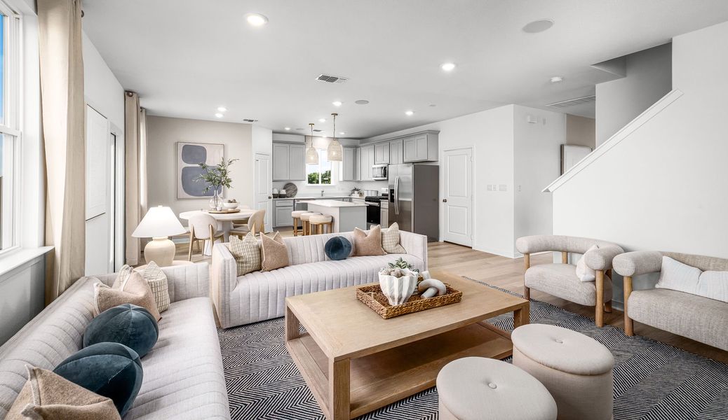 Representative furnished interior of a home built from the Sandalwood by Pulte Homes in Woodside, Georgetown (Image 12).